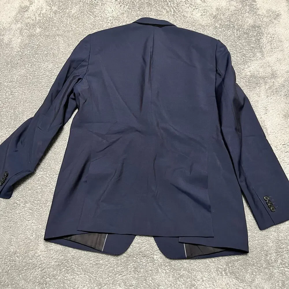 Banana Republic Jacket Mens 44R Blue Mohair Wool Blazer Marzotto 2 Button